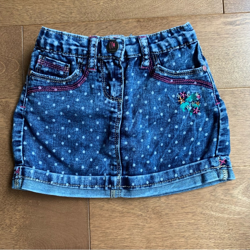 2/$10 ORCHESTRA Toddler girl denim skirt 3y